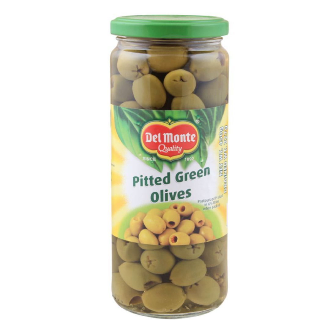 MOTOLA PITTED GREEN OLIVES IN JAR 560G